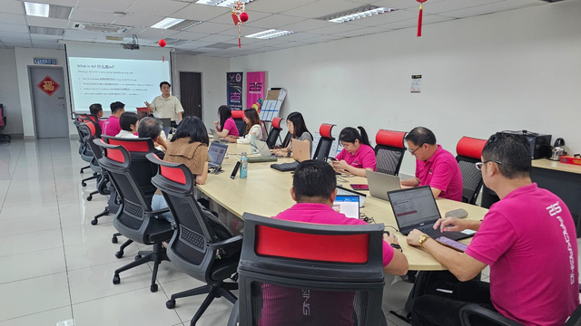 Corporate team training session