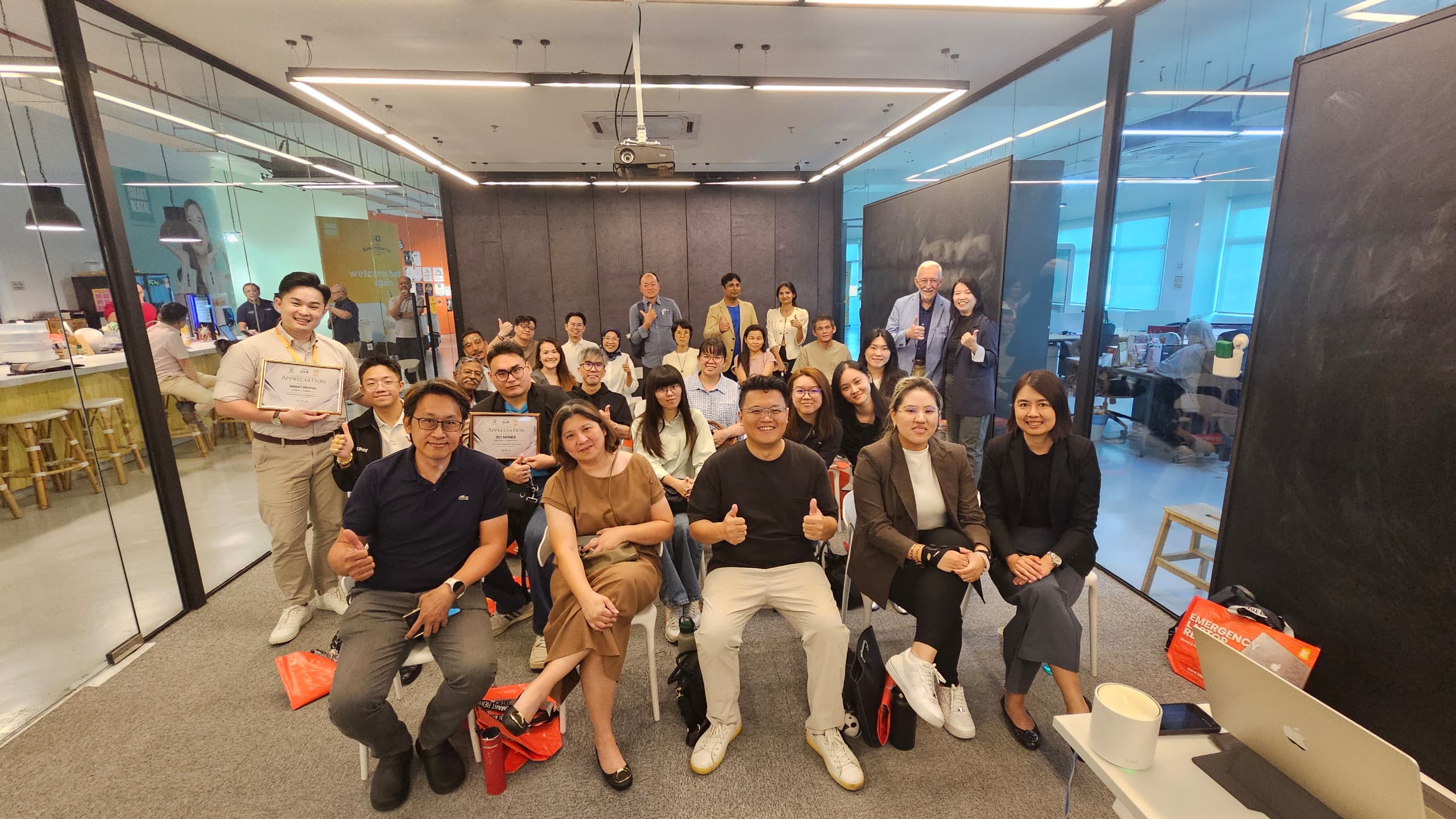 Group photo after a training workshop