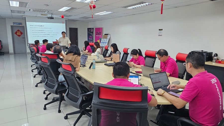 Corporate AI training session